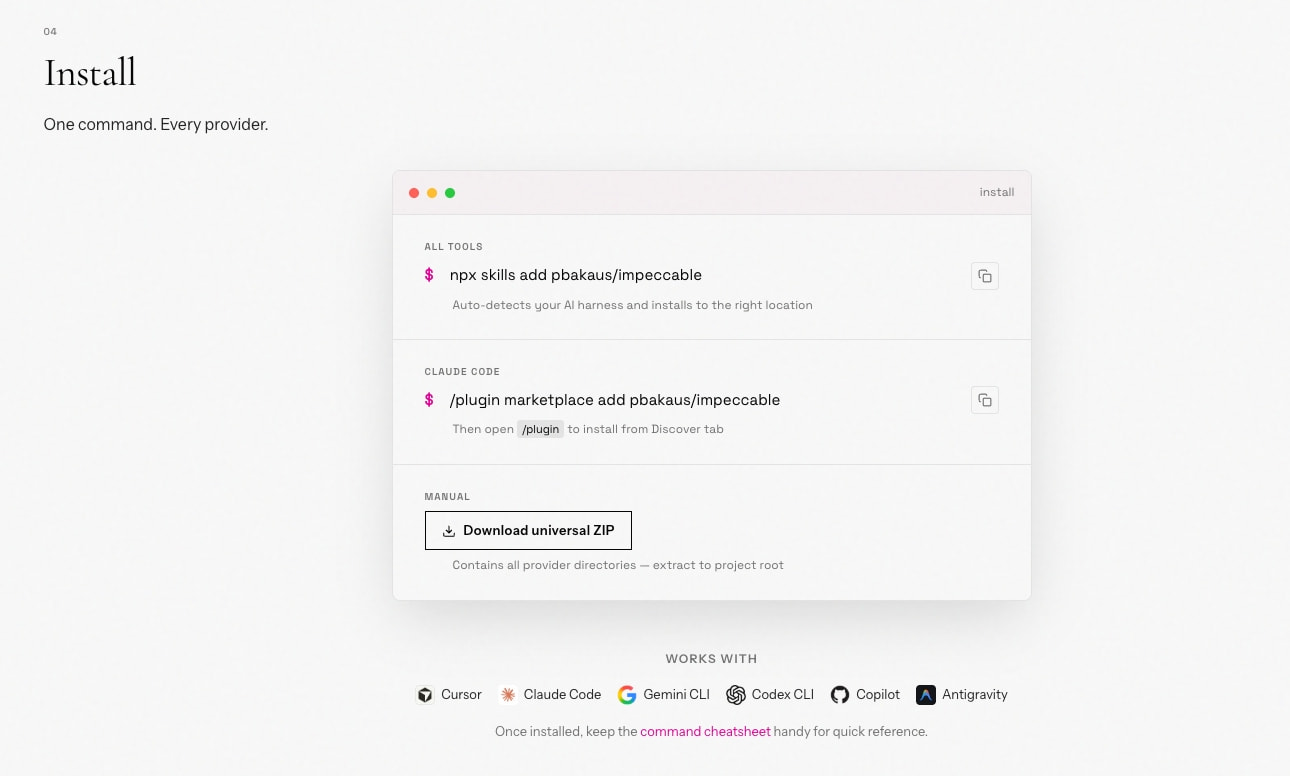 Impeccable captured website design