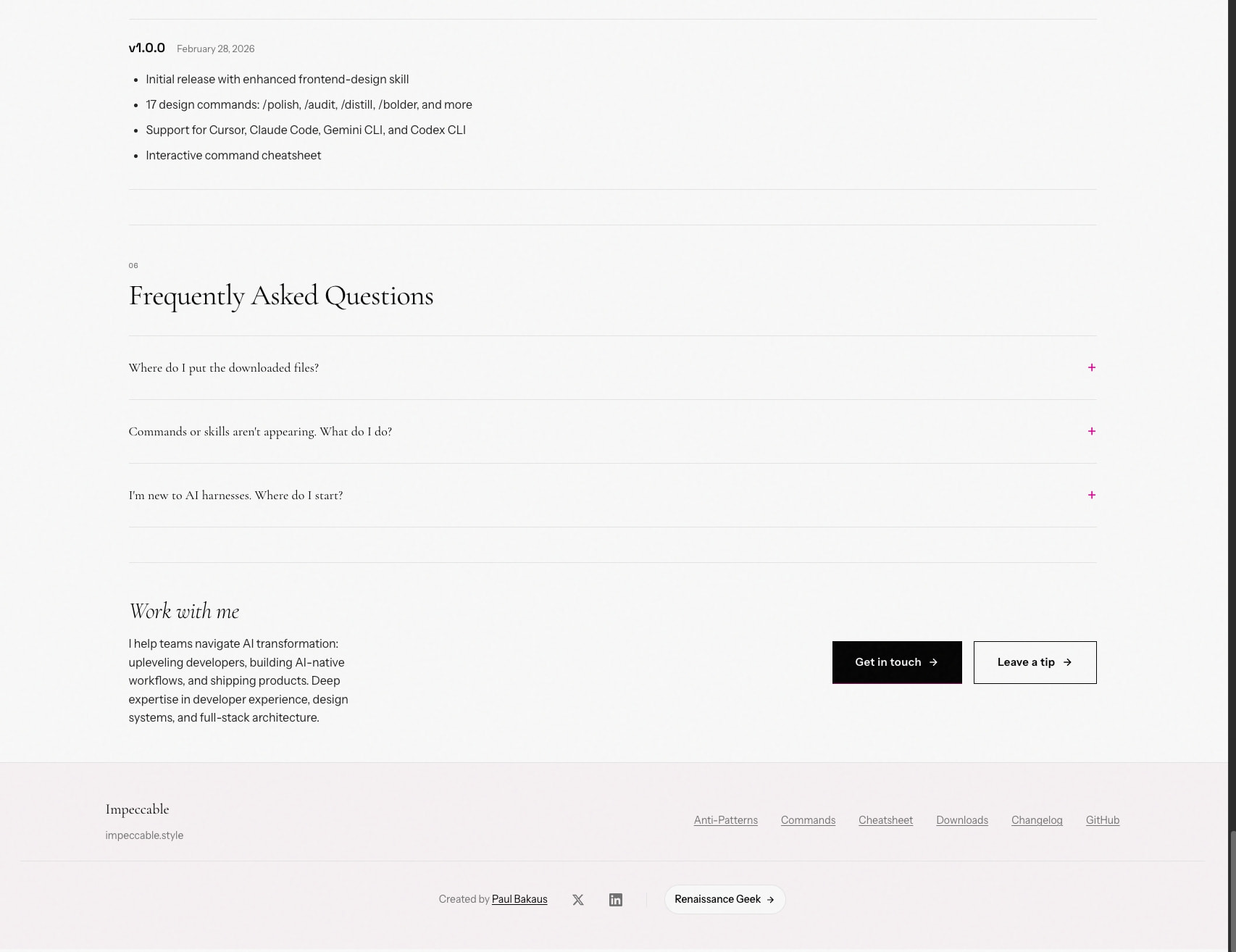 Impeccable: The missing upgrade to Anthropic's frontend-design skill captured website design