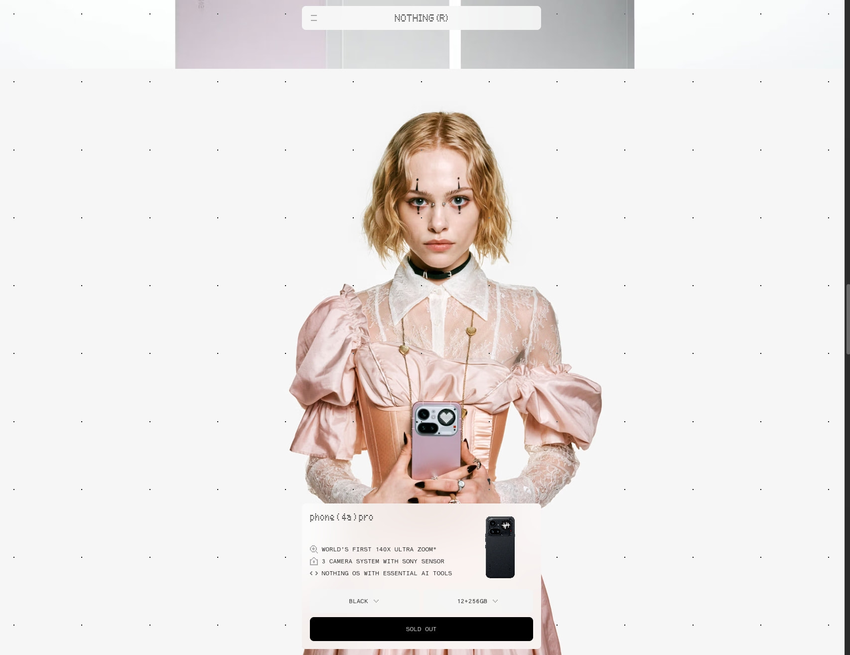 Phone (4a) Pro | Smartphones | Nothing | US captured website design