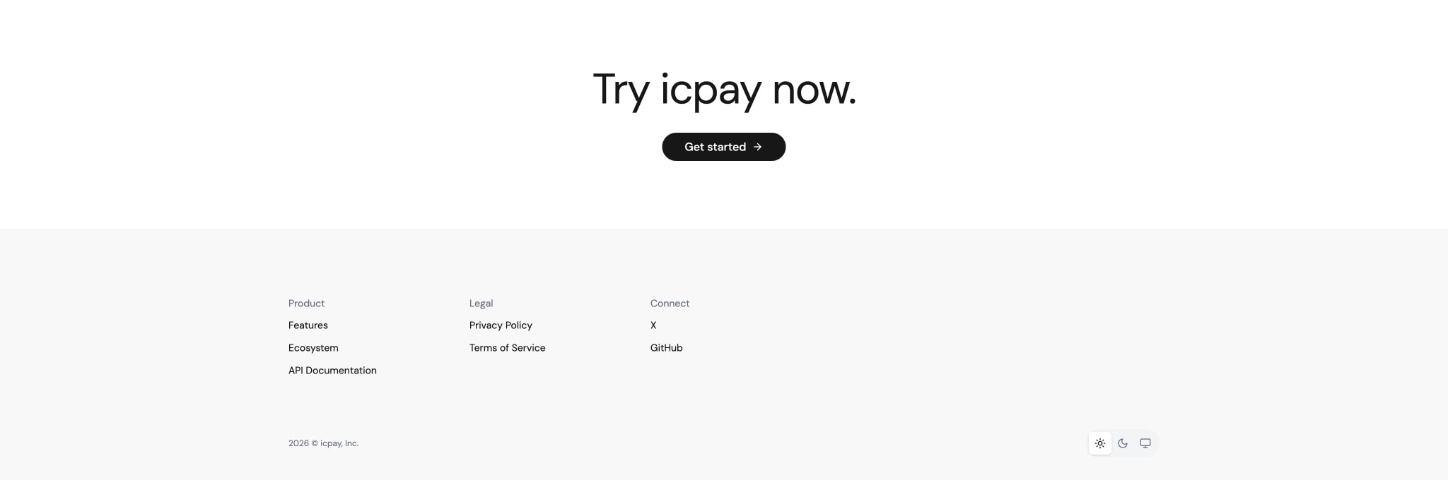 icpay - Instant crypto payments. | icpay captured website design