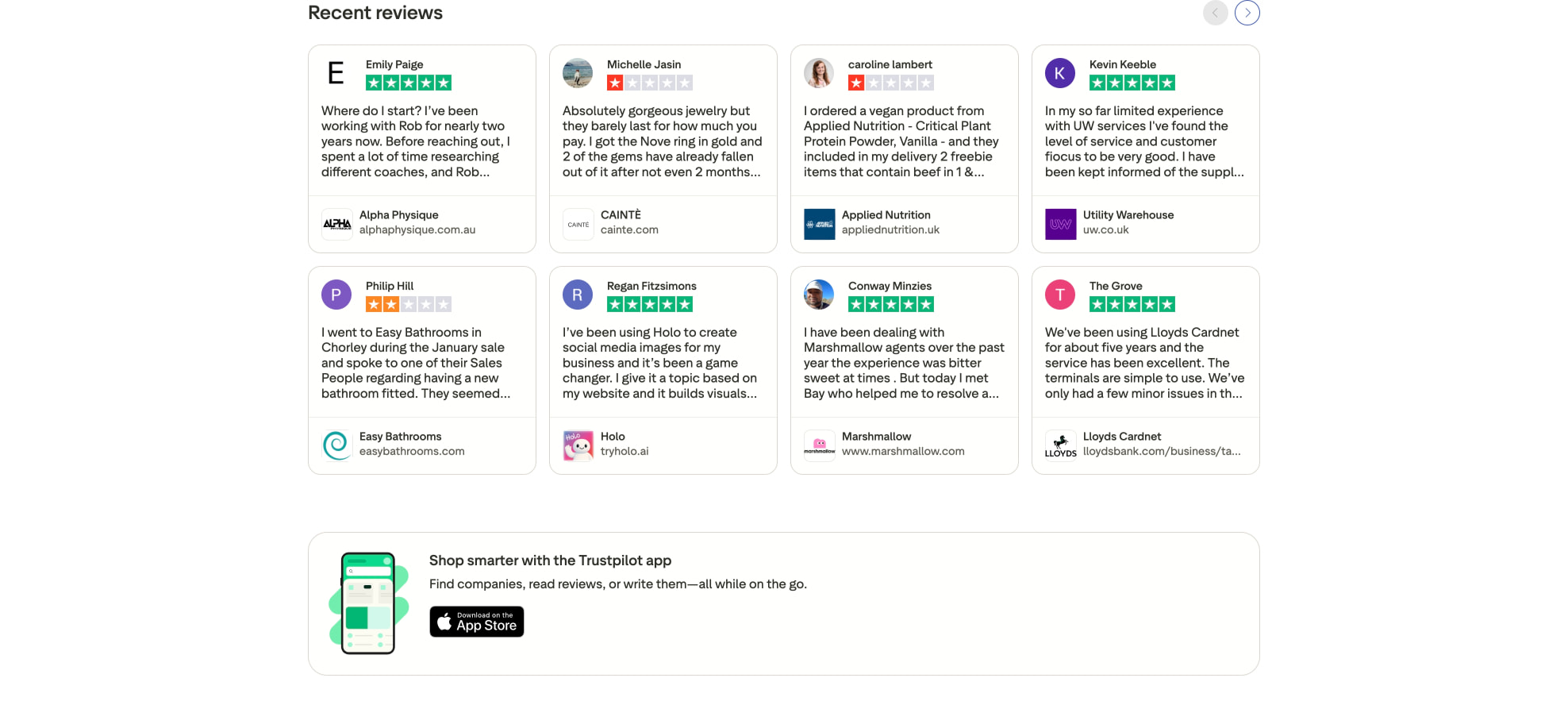 Trustpilot Reviews: Experience the power of customer reviews captured website design