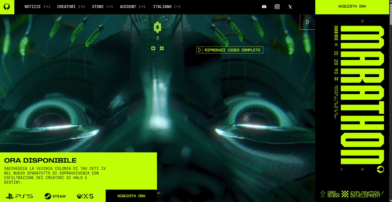 Marathon | Homepage captured website design