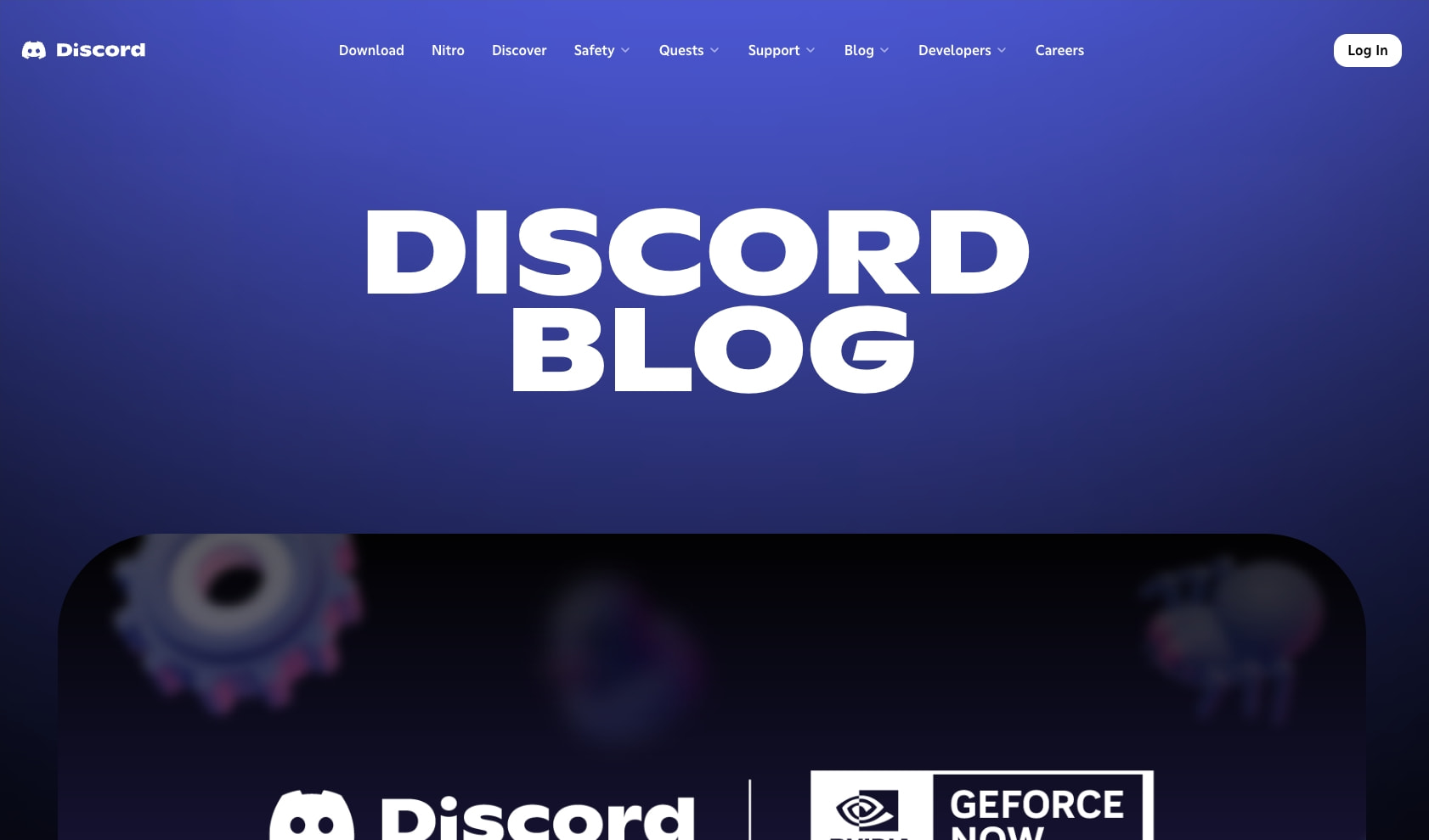 Discord Blog captured website design