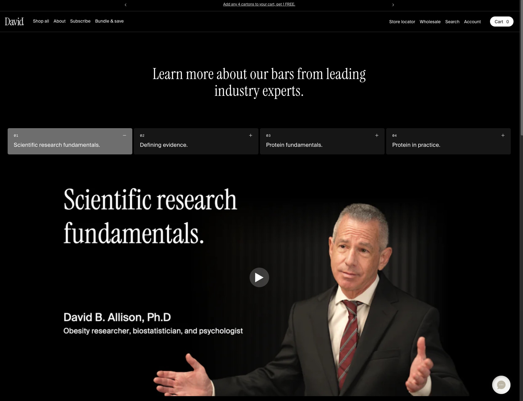 About David Protein | High Protein, 150 Calories, 0g Sugar captured website design
