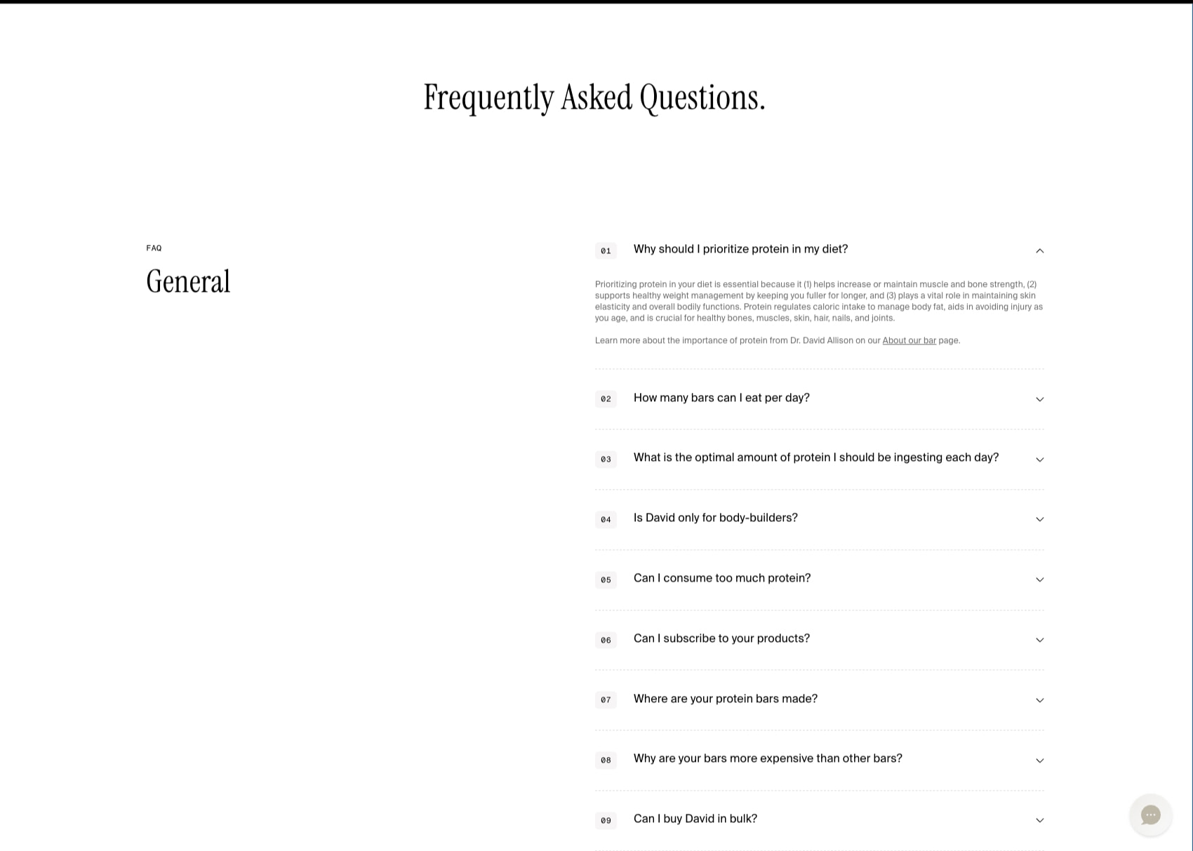 David frequently asked questions. captured website design