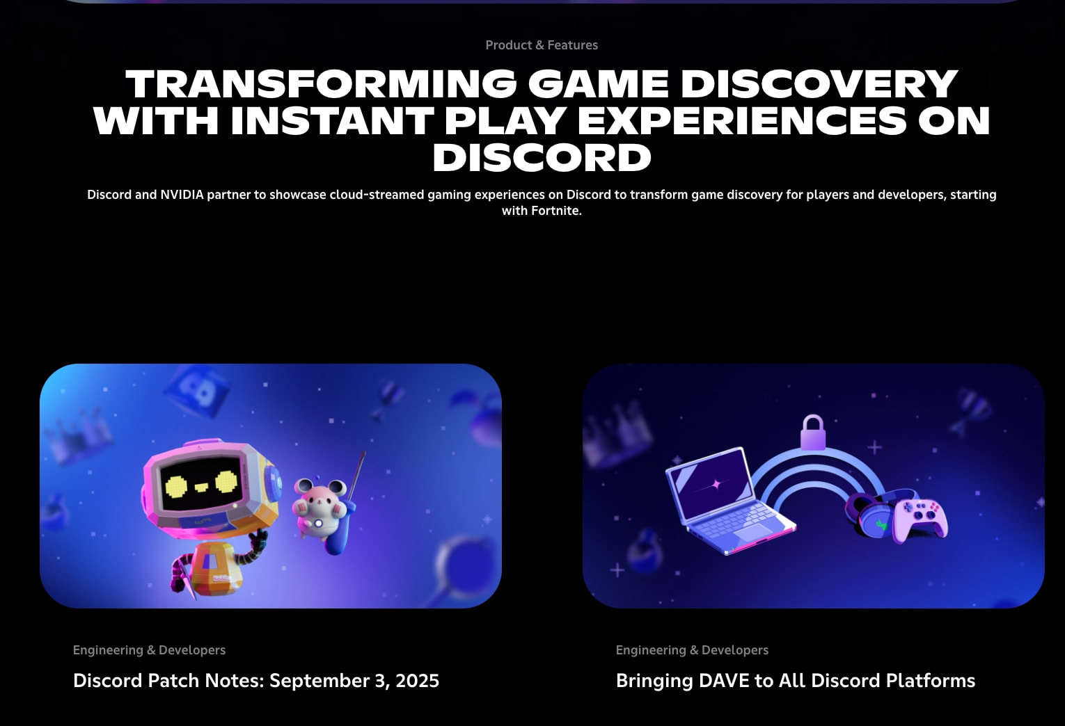Discord Blog captured website design