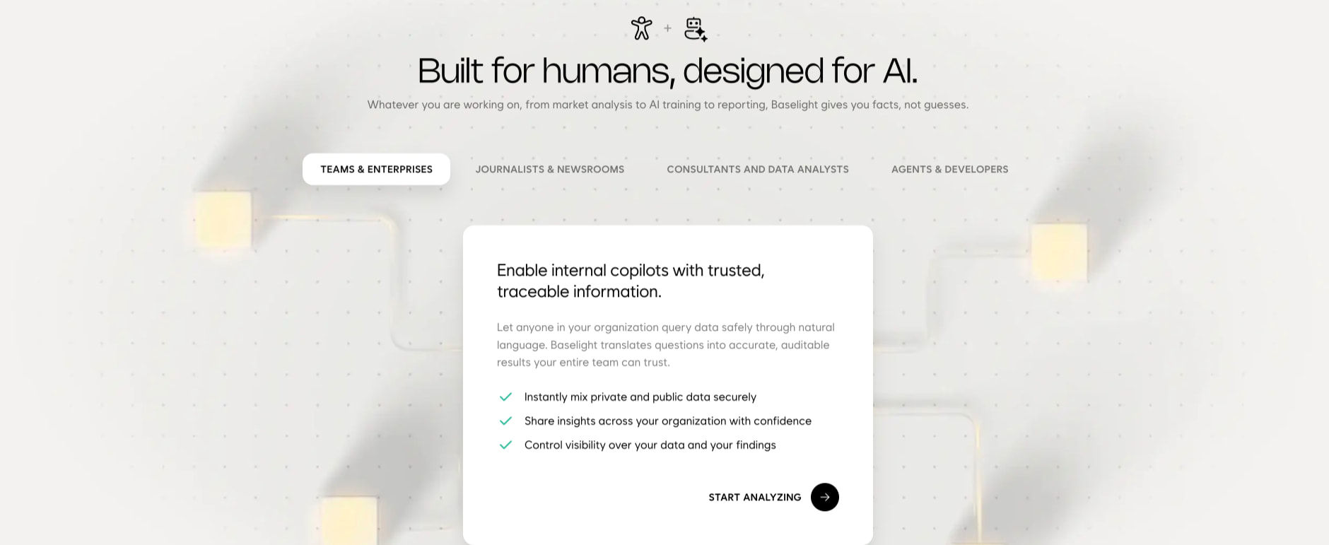 Baselight - The unified data layer for humans & AI captured website design