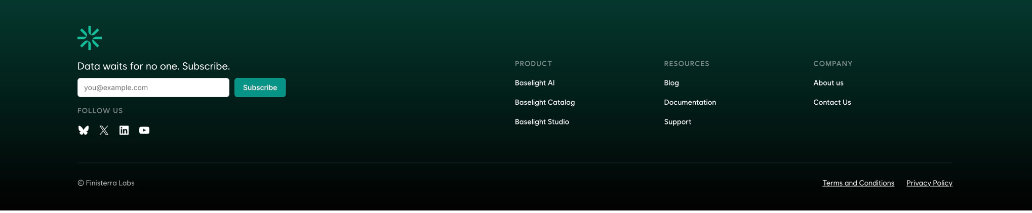 Baselight - The unified data layer for humans & AI captured website design