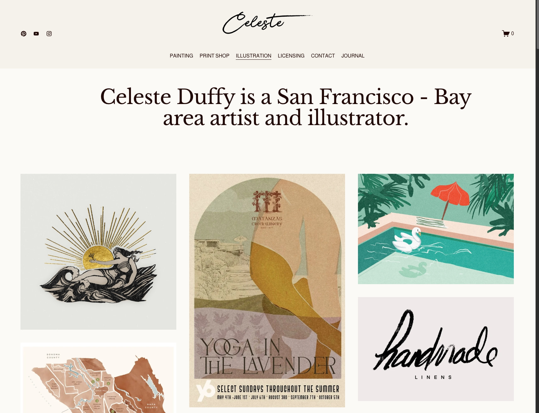 General 1 | Discover Unique Art - Shop Now — CELESTE - Draw, Paint, Illustrate captured website design
