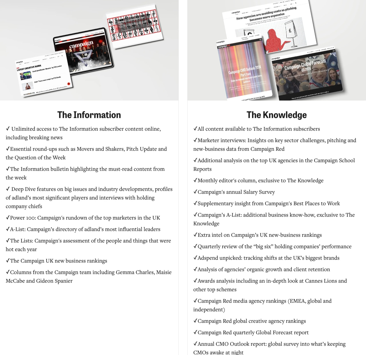 UK subscription captured website design