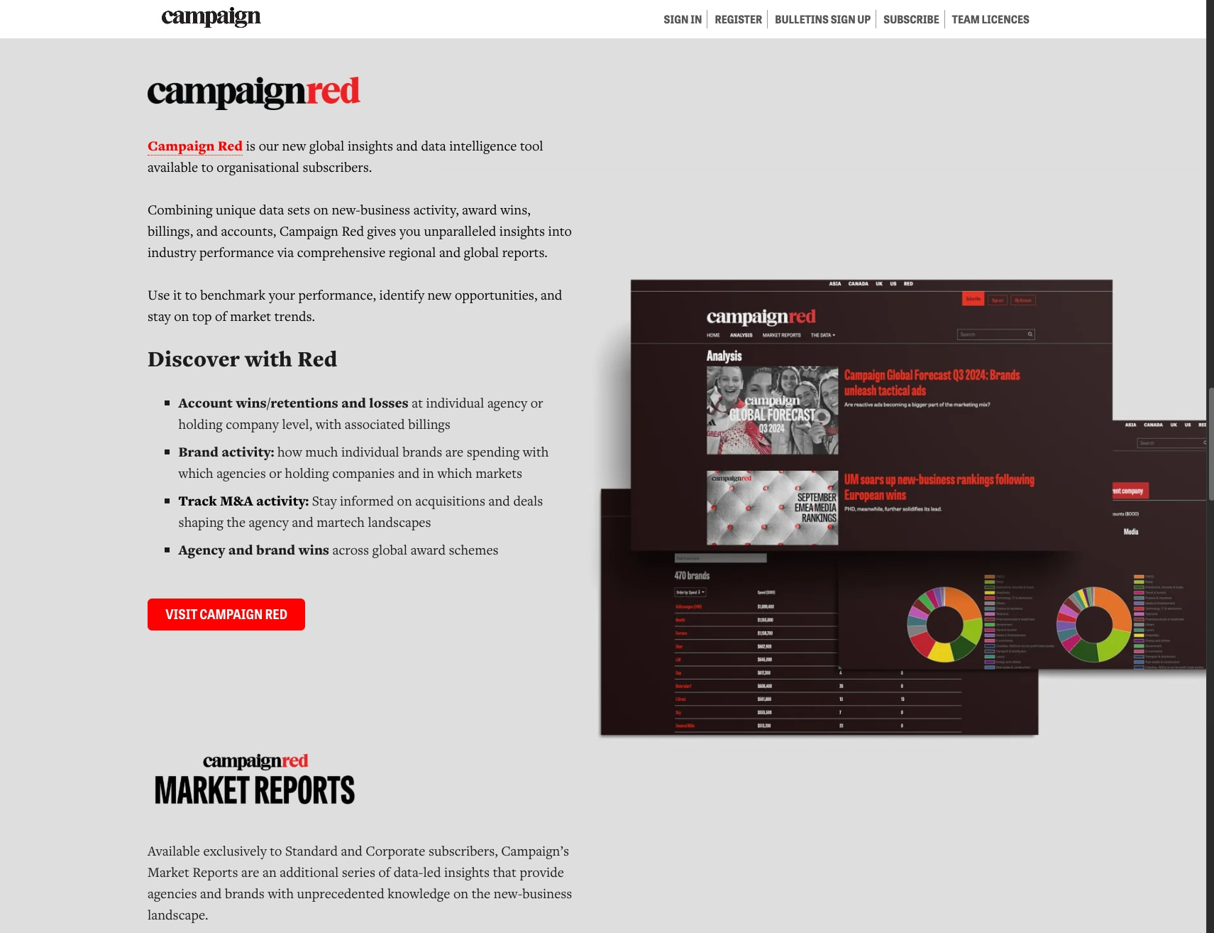 UK subscription captured website design