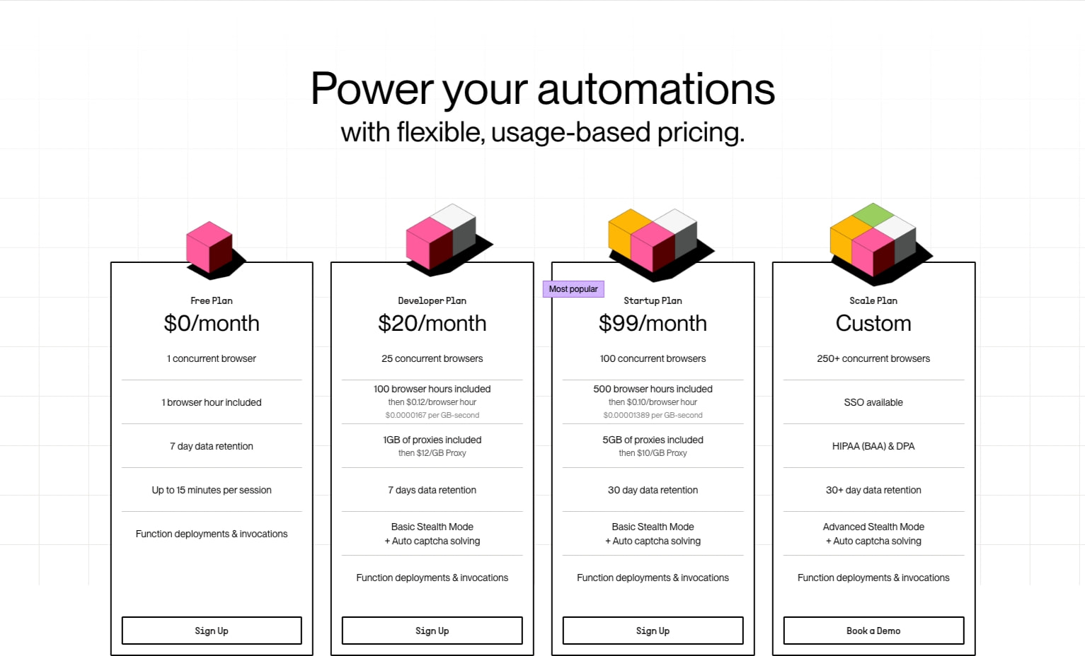 Pricing | Browserbase captured website design