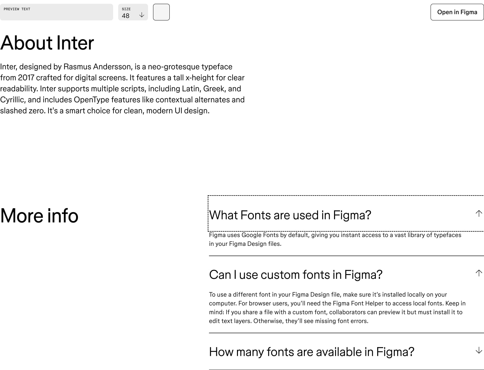 Inter Font | Figma captured website design
