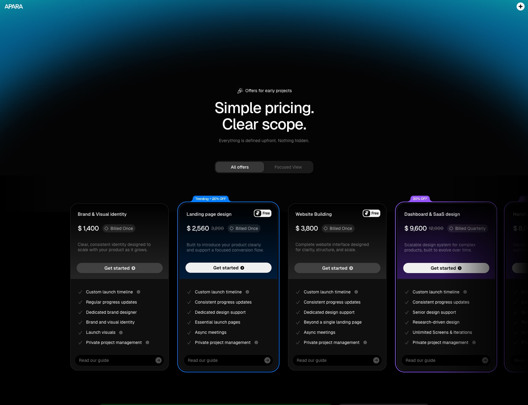 Apara - Limitless Possibilities captured website design