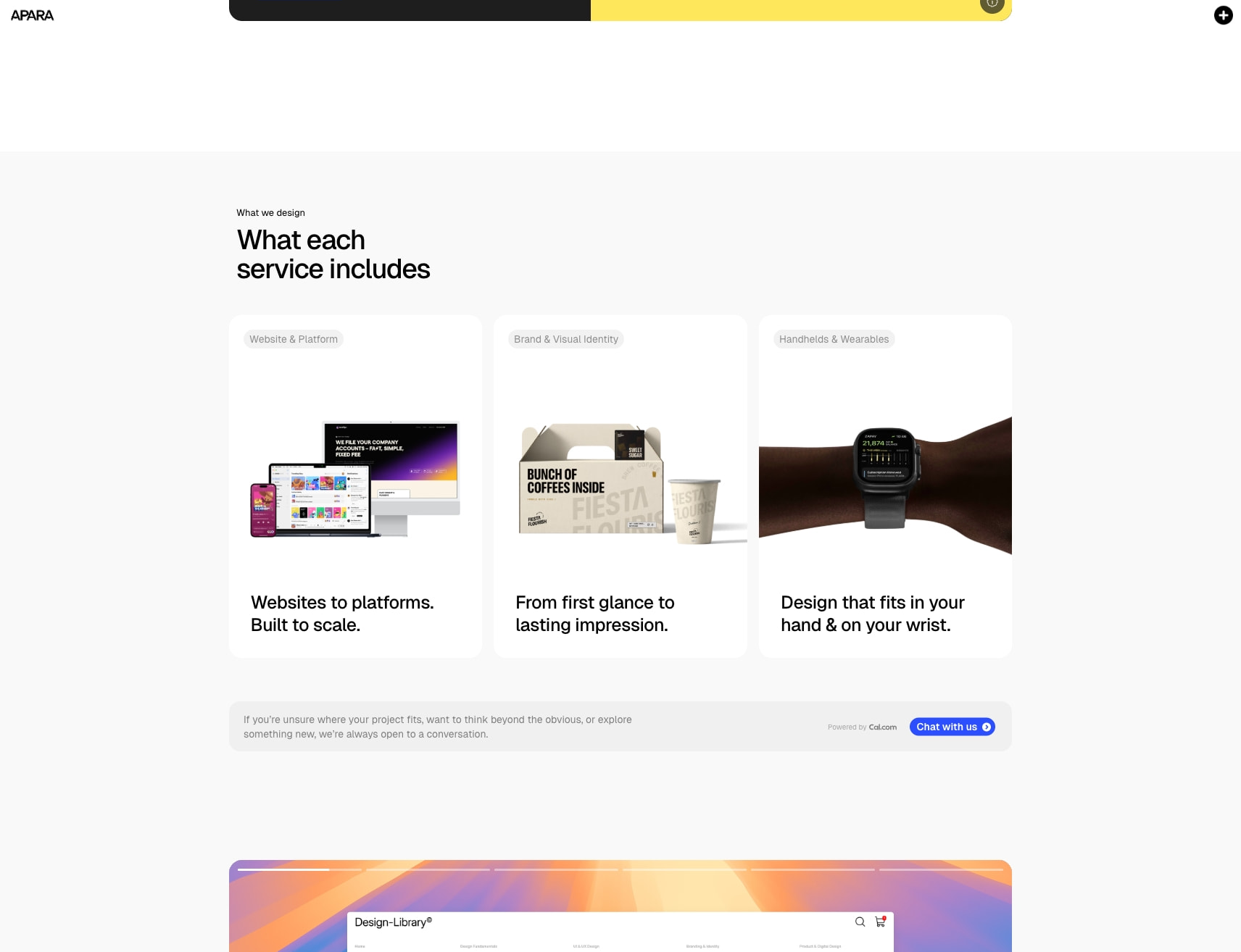 Apara - Limitless Possibilities captured website design