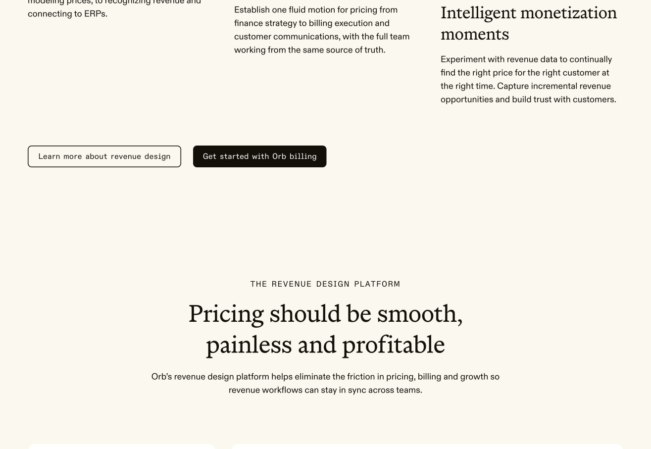 Orb | The revenue design company captured website design