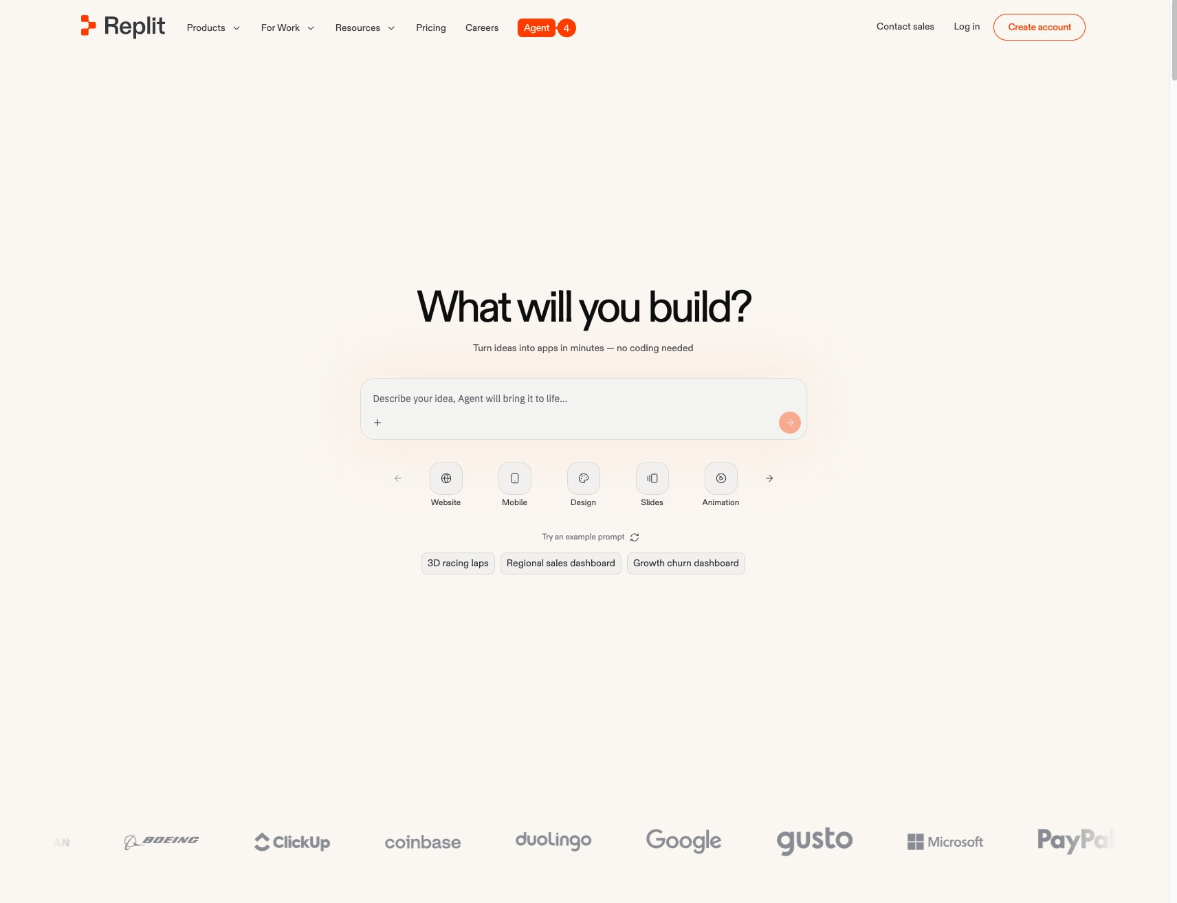 Replit – Build apps and sites with AI - Replit captured website design