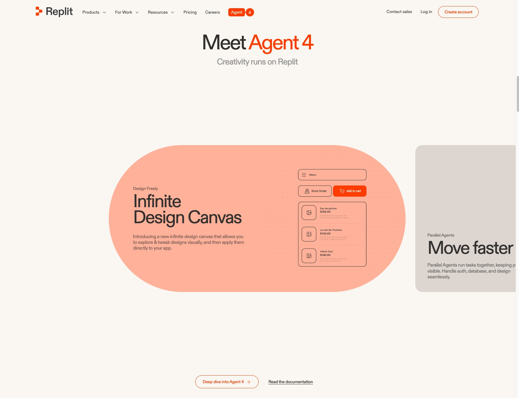 Replit – Build apps and sites with AI - Replit captured website design
