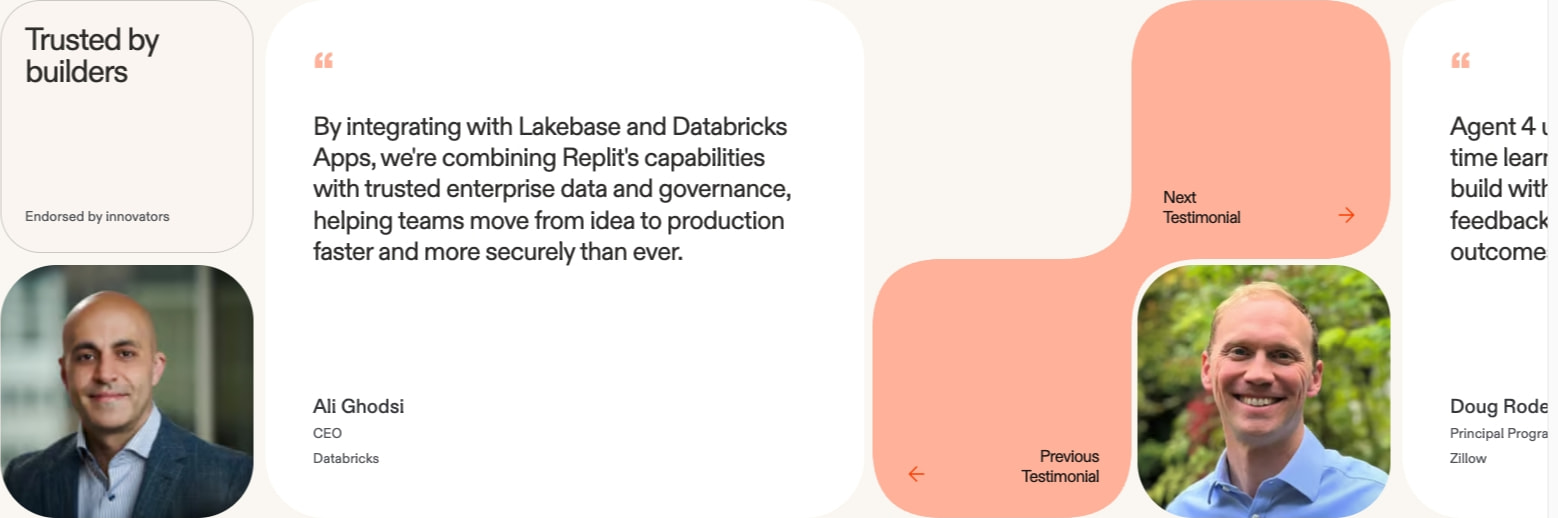 Replit – Build apps and sites with AI - Replit captured website design