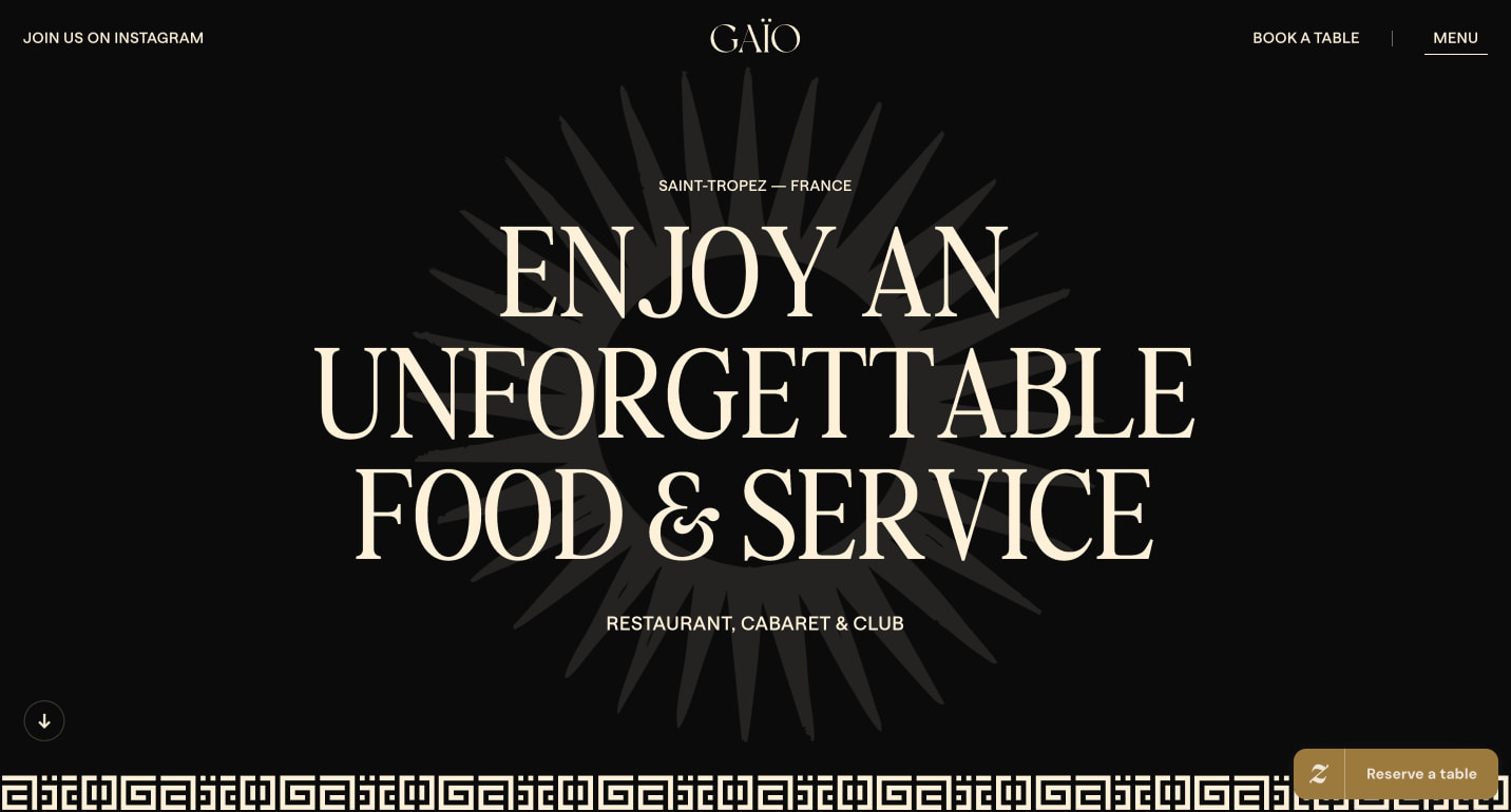 GAÏO - Restaurant, Cabaret et Club captured website design