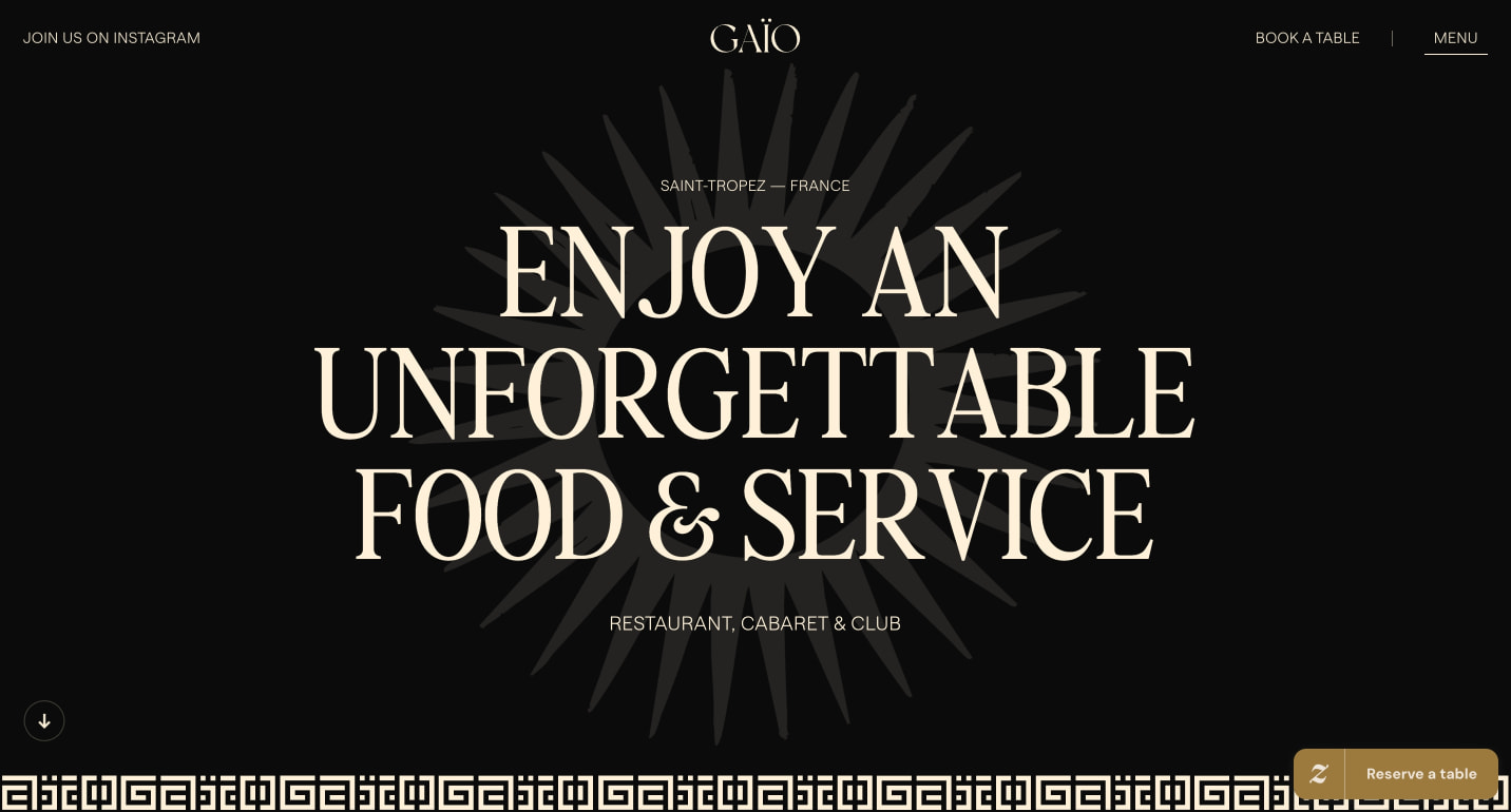 GAÏO - Restaurant, Cabaret et Club captured website design