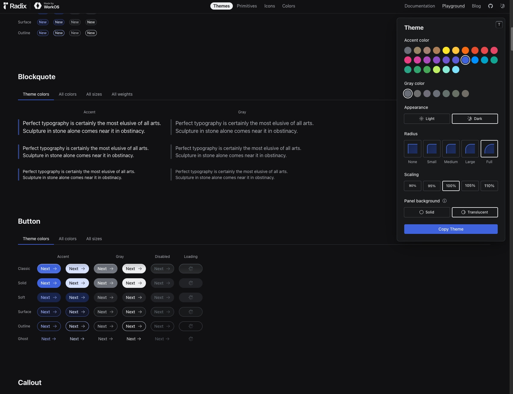 Playground – Radix Themes captured website design