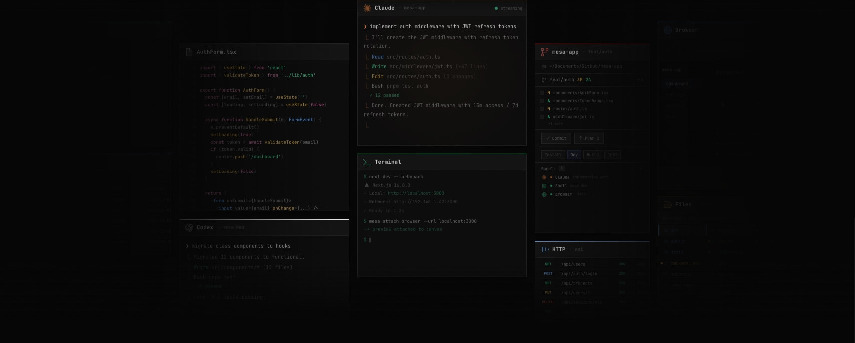 Mesa — The canvas for code captured website design