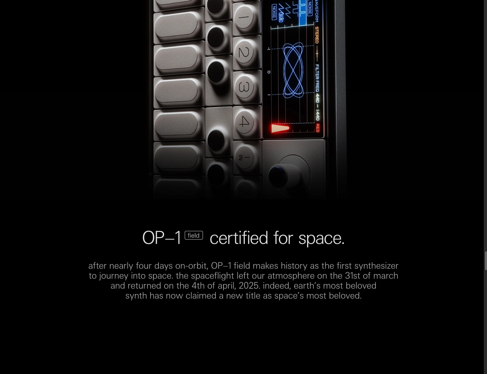 OP–1 - teenage engineering captured website design
