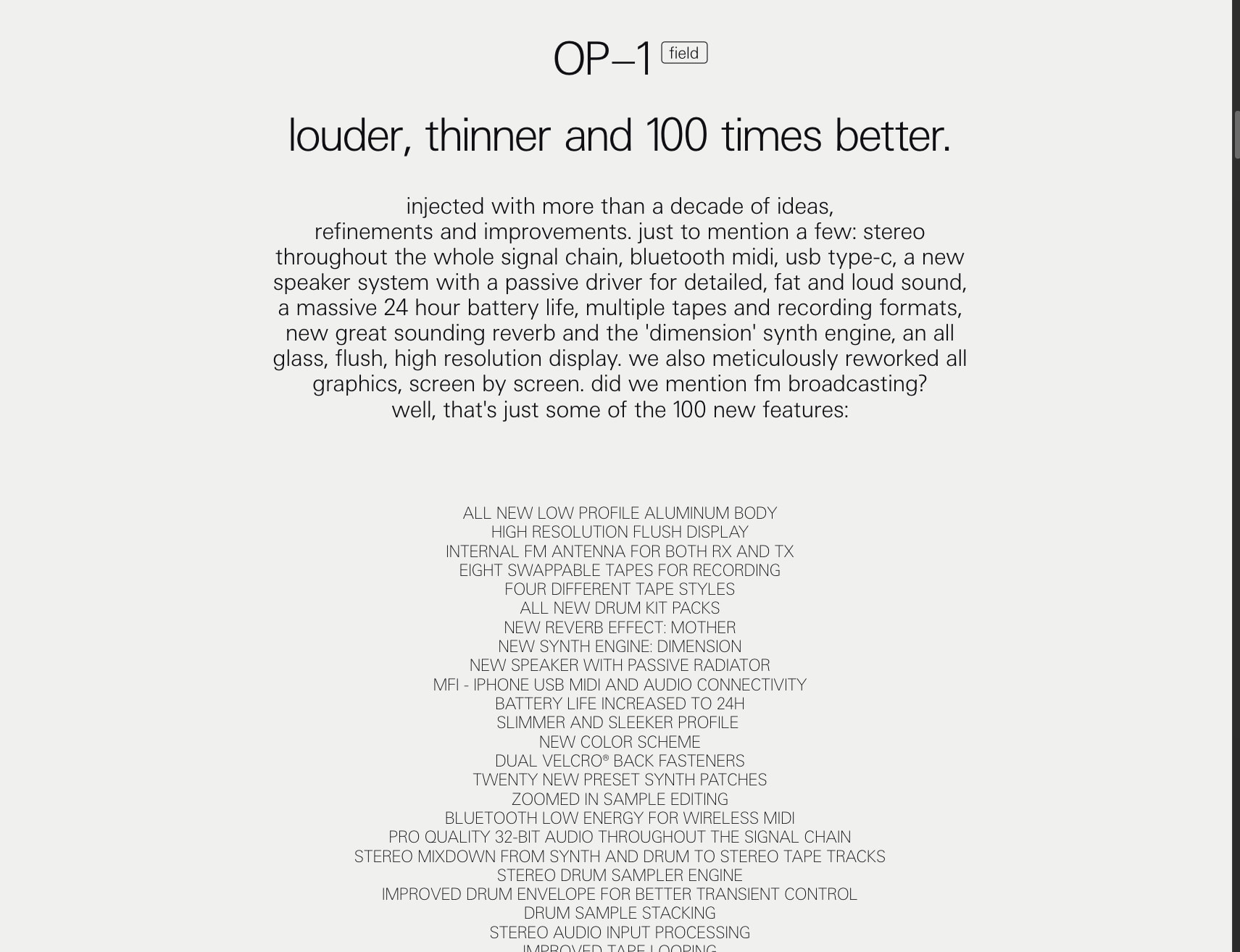OP–1 - teenage engineering captured website design