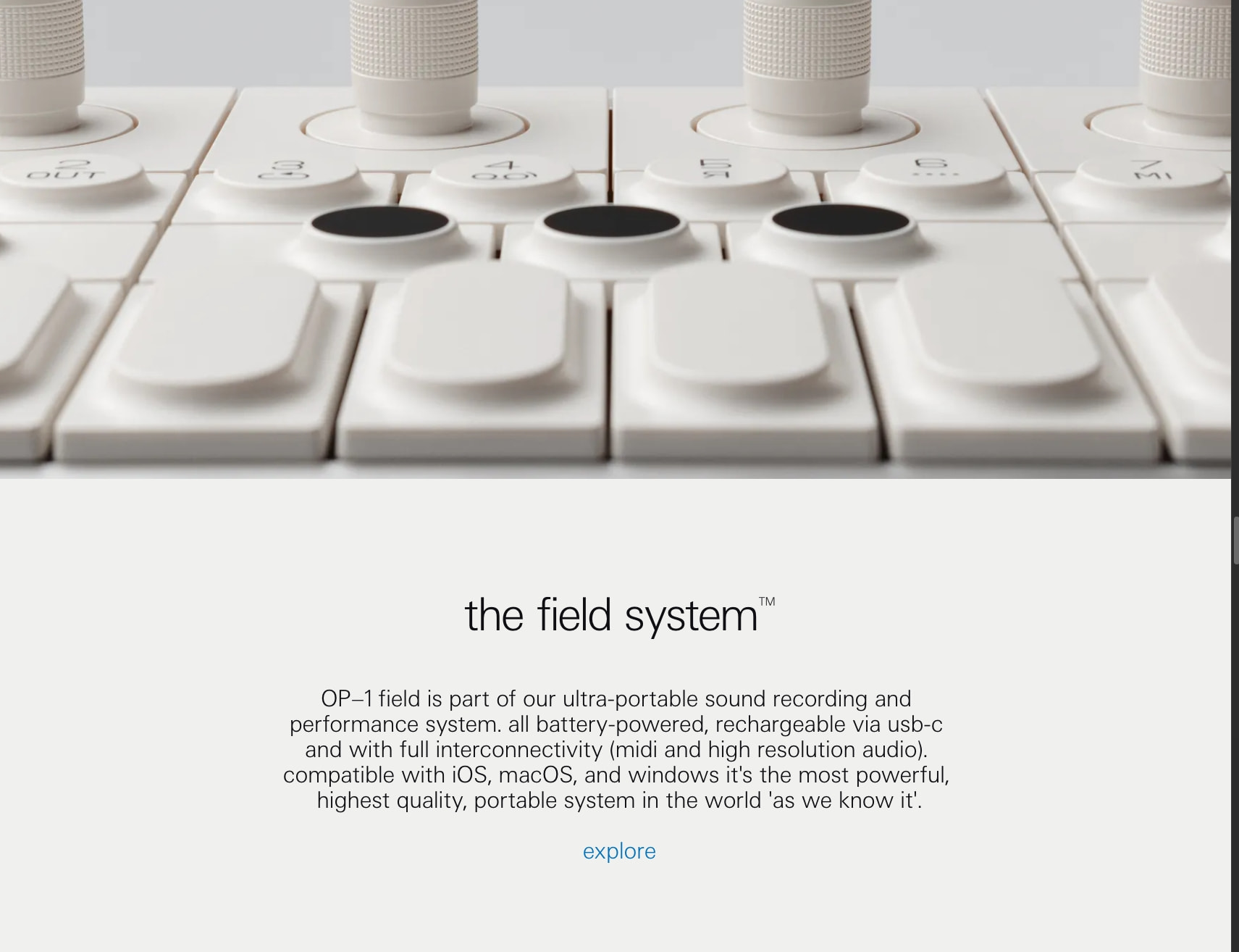 OP–1 - teenage engineering captured website design