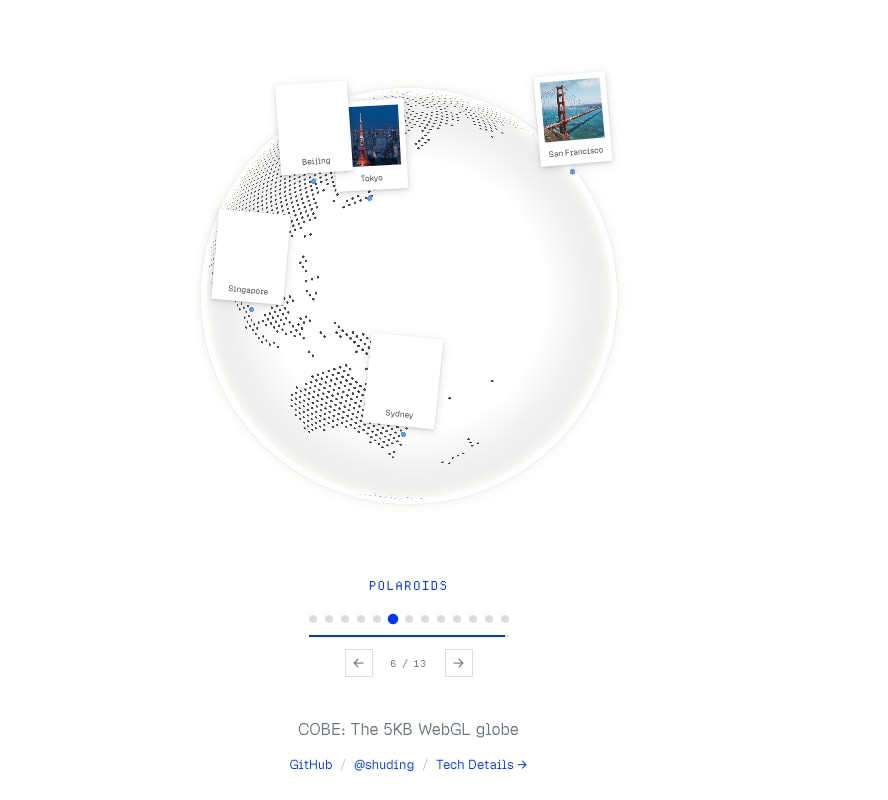 COBE captured website design
