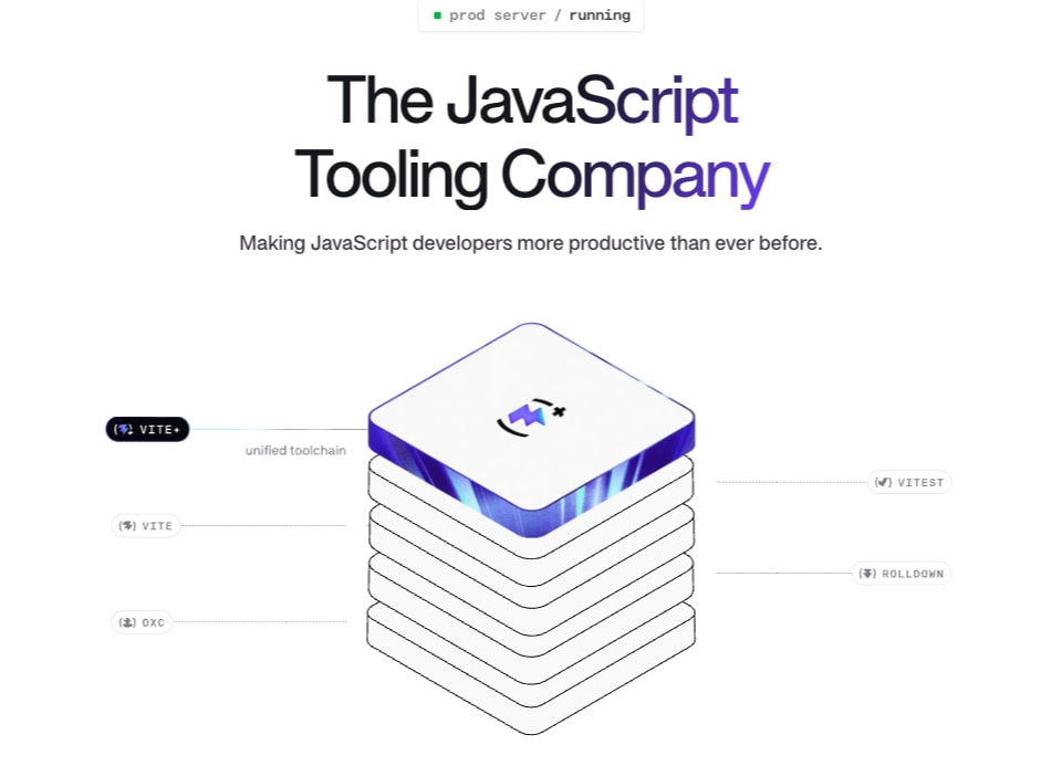 VoidZero | The Javascript Tooling company captured website design