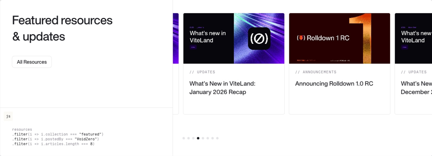 VoidZero | The Javascript Tooling company captured website design