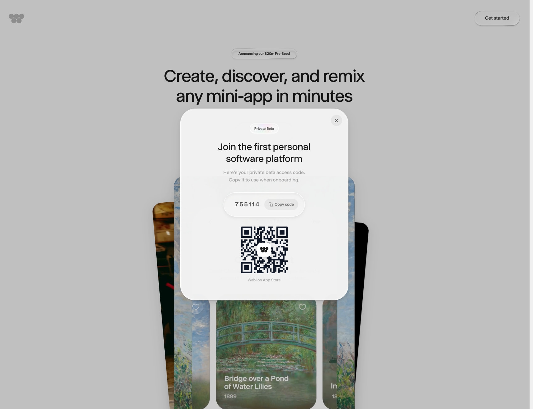 Wabi — The first personal software platform captured website design