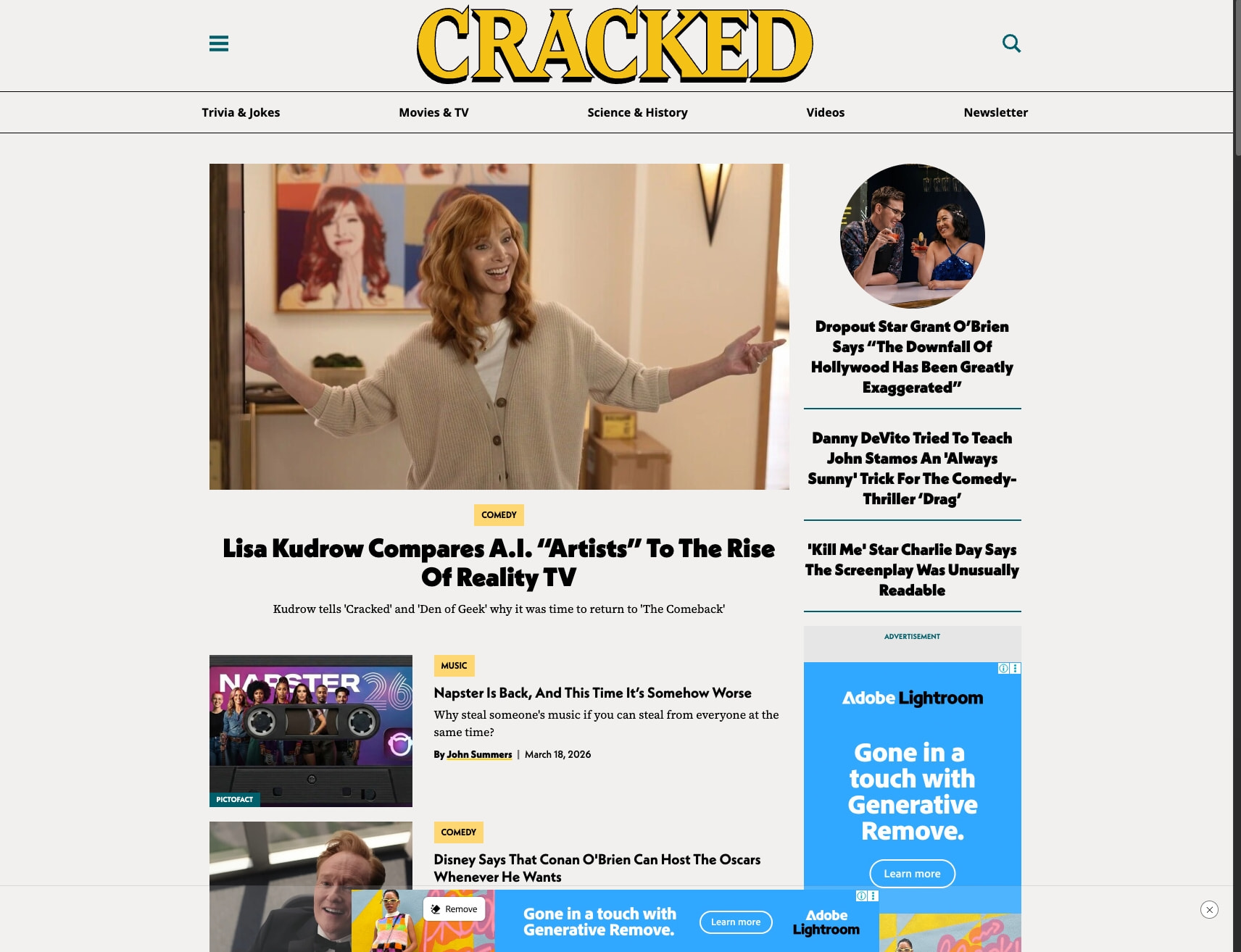 Cracked.com - America's Only Humor Site | Cracked.com captured website design