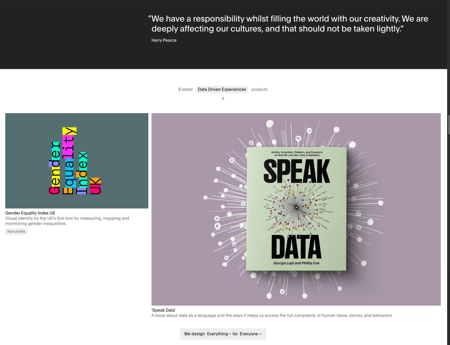 Pentagram — The world’s largest independent design consultancy captured website design