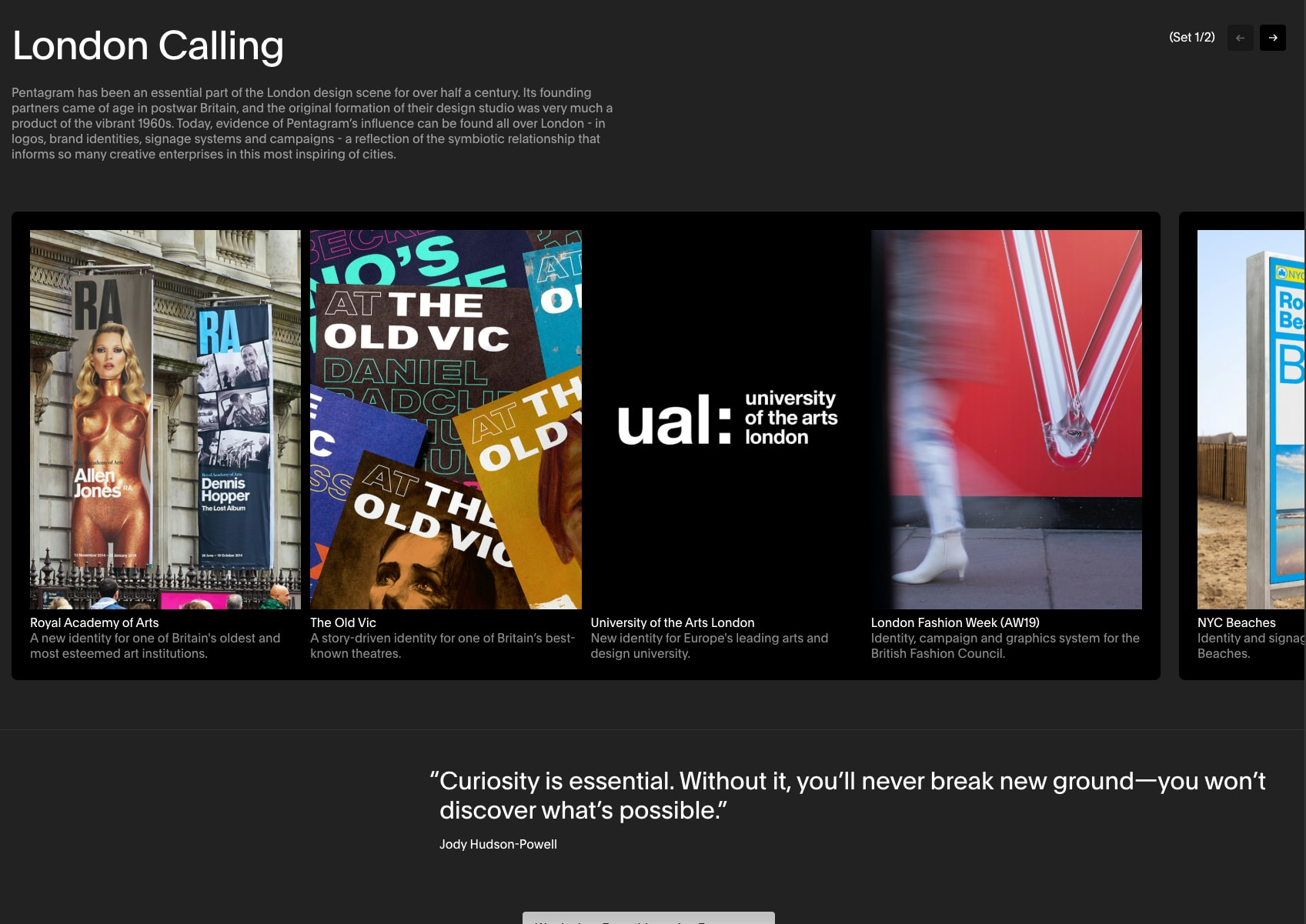 Pentagram — The world’s largest independent design consultancy captured website design