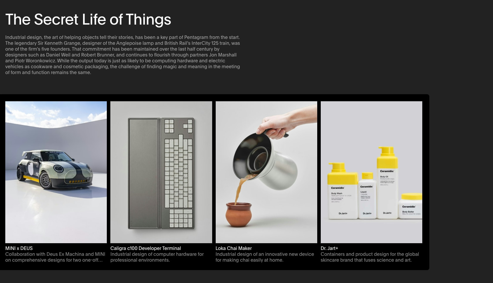 Pentagram — The world’s largest independent design consultancy captured website design