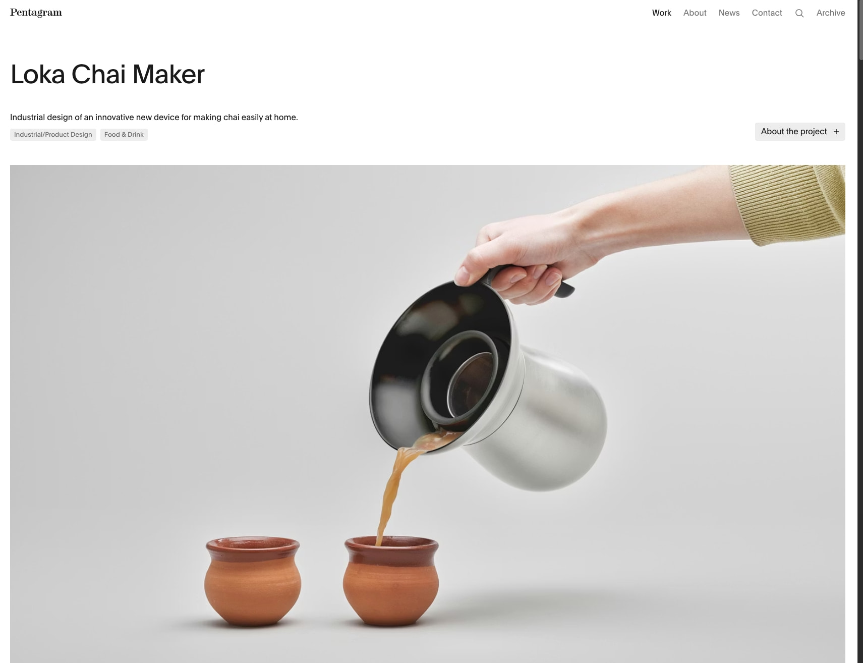 Loka Chai Maker captured website design
