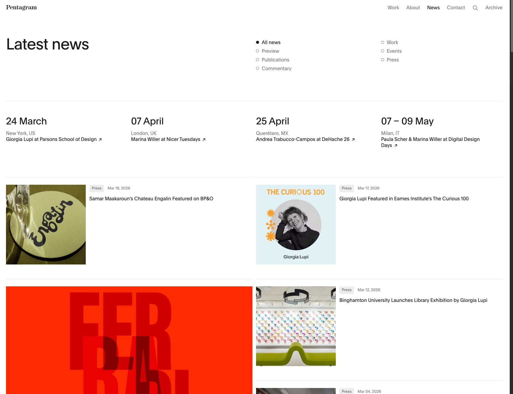 News captured website design