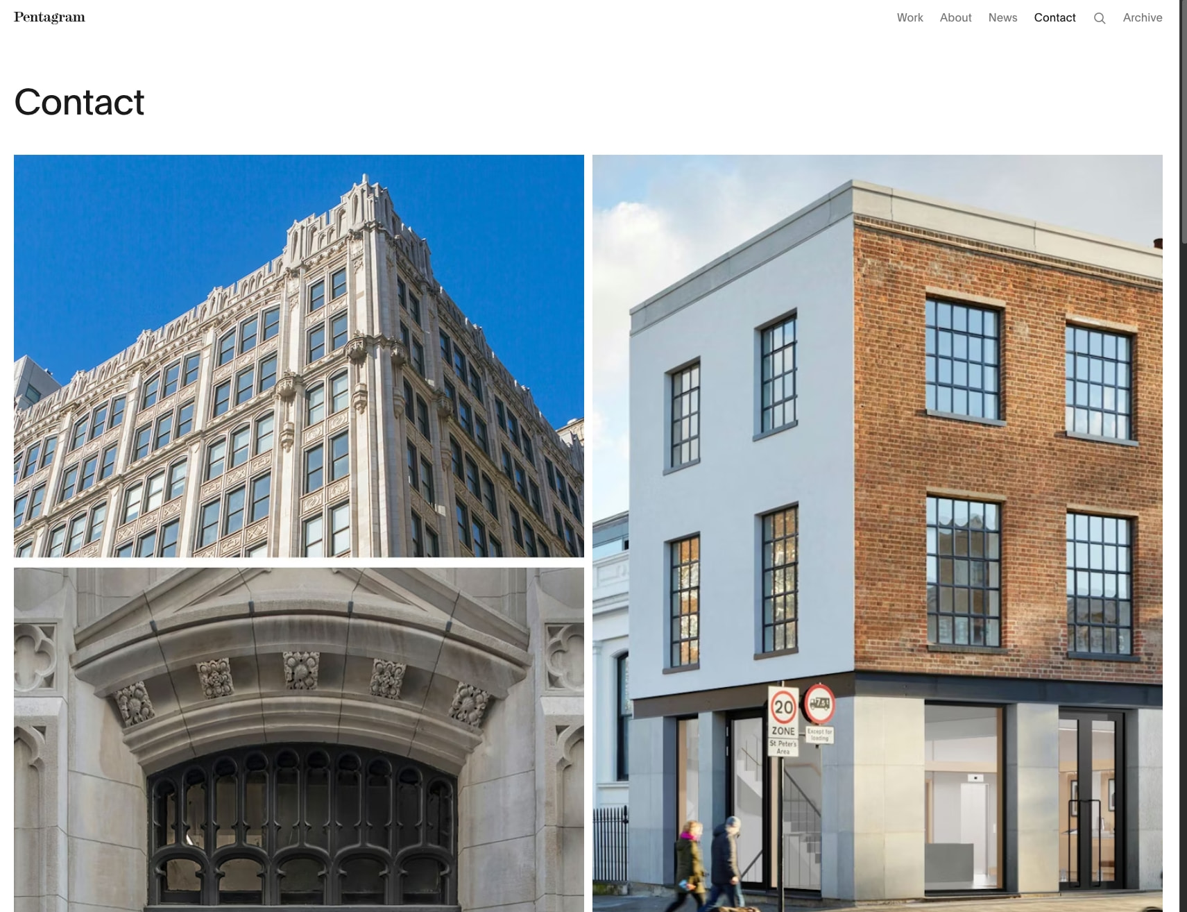 Contact captured website design