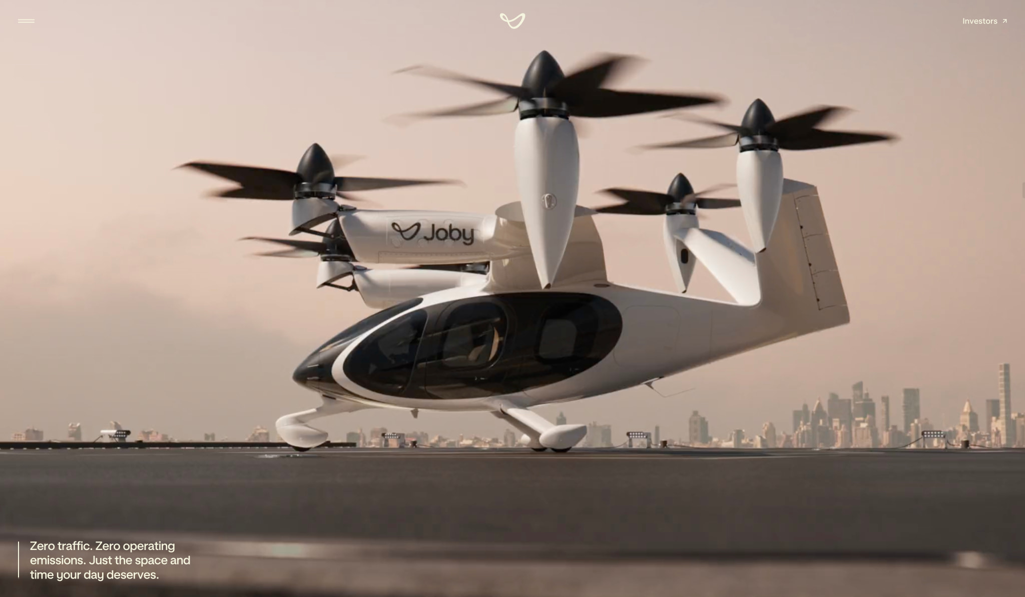 Joby Aviation | Electric Air Taxi for Zero-Emission Travel | Joby Aviation captured website design