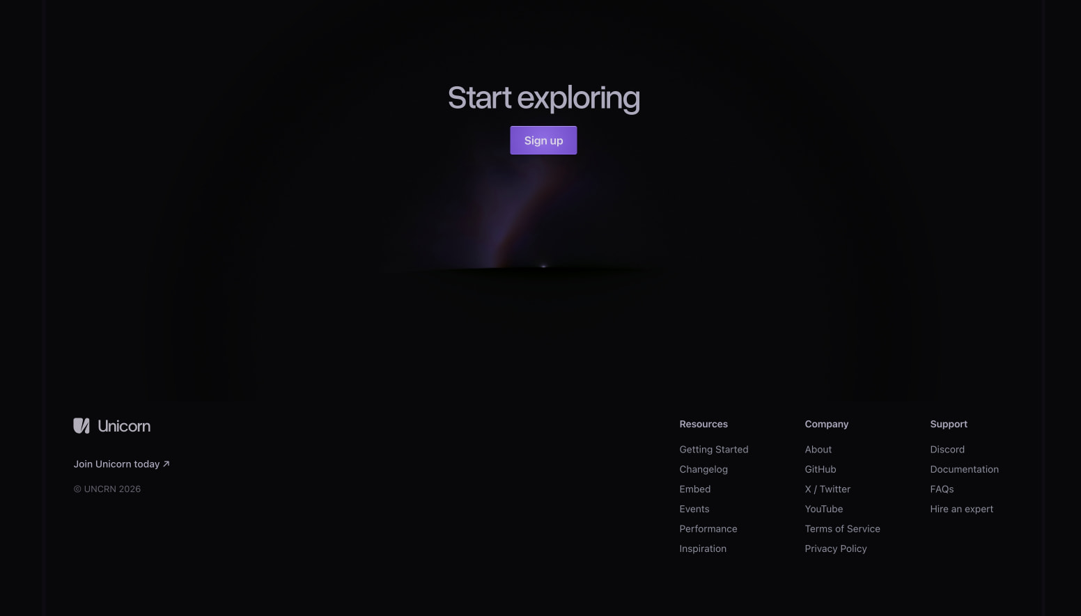 Unicorn Studio — No-code WebGL Tool captured website design