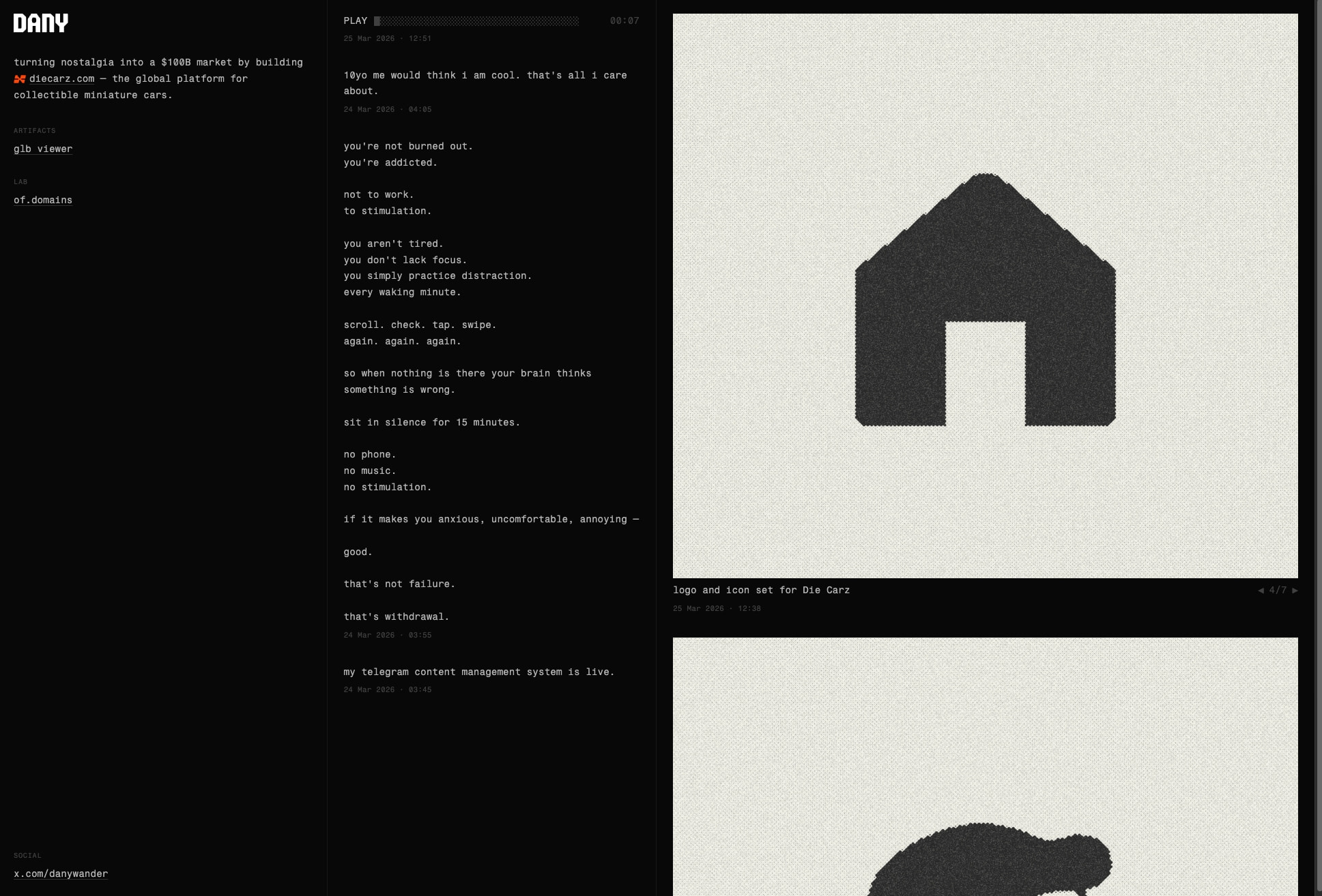 dany works on captured website design