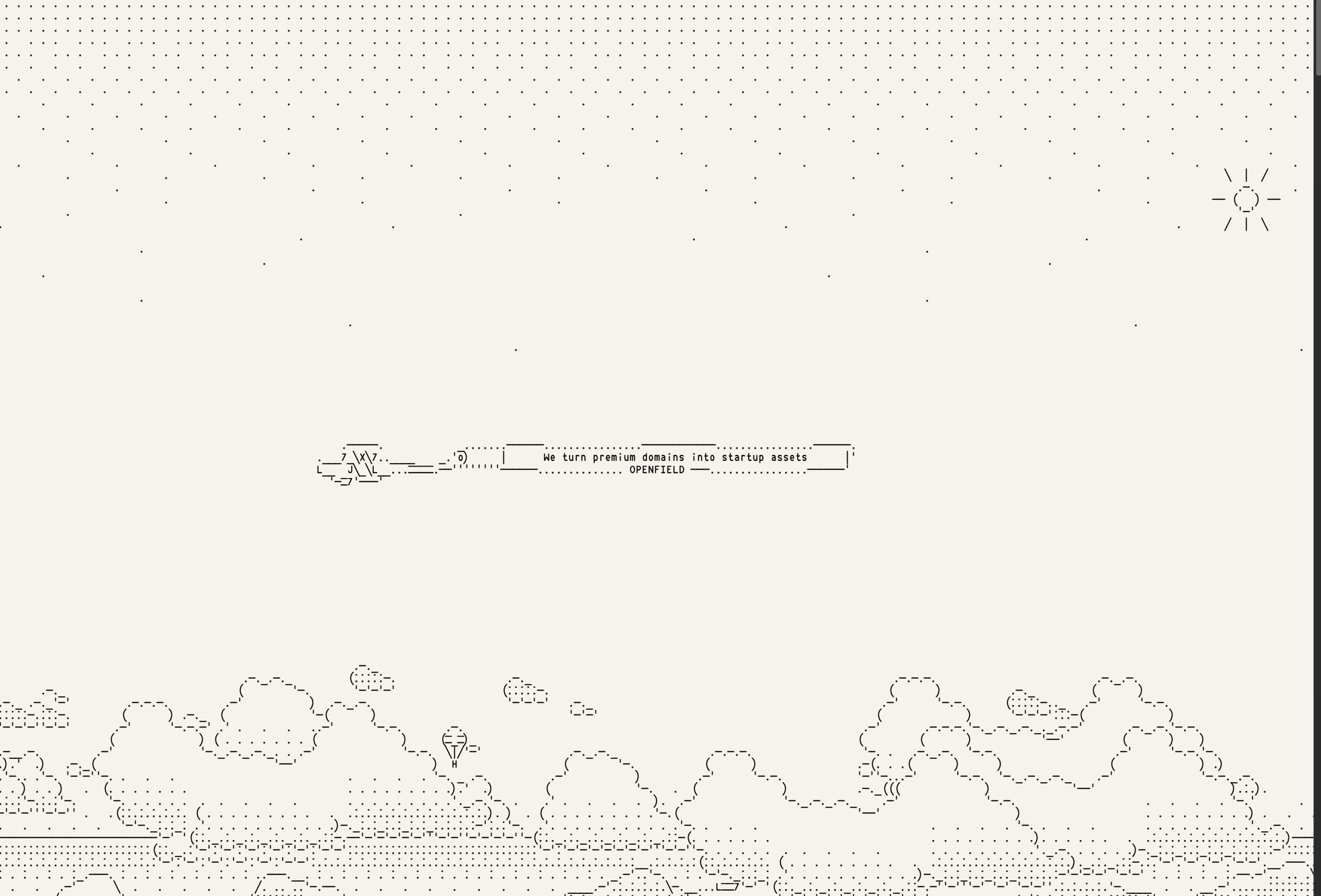 of.domains captured website design
