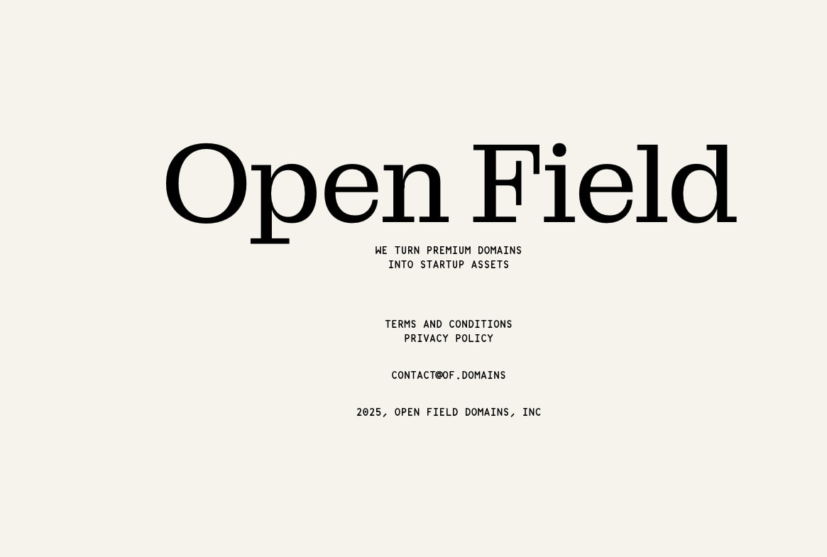 of.domains captured website design