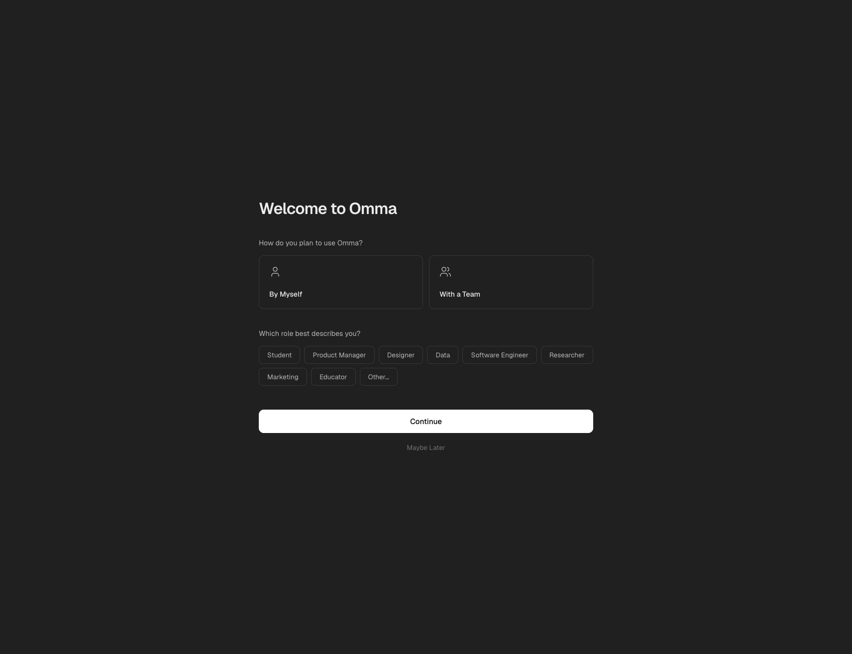Omma captured website design
