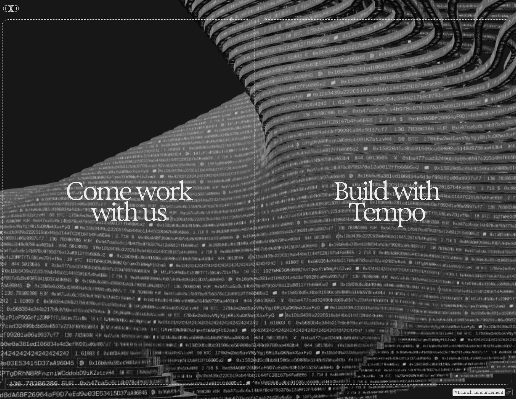 Tempo: The Blockchain Designed for Payments captured website design
