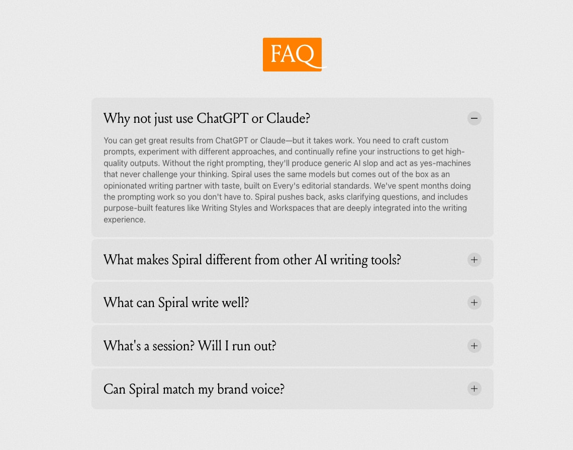 Spiral captured website design