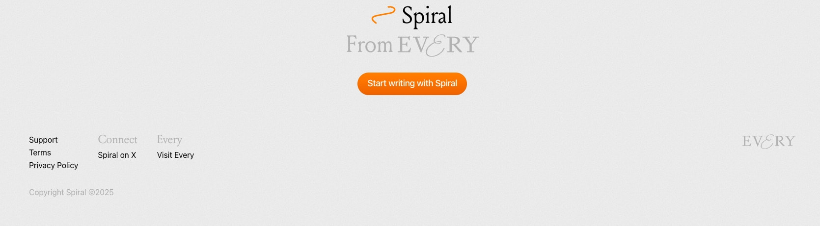 Spiral captured website design